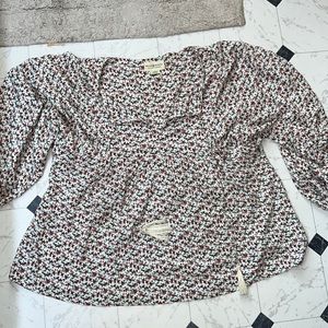 RALPH LAUREN L DENIM SUPPLY GORGEOUS BABYDOLL FLOWING PEASANT  FLORAL boho top